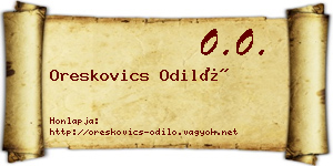 Oreskovics Odiló névjegykártya
